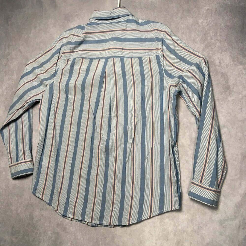 Lucky Brand Womens Button Up Long Sleeve Shirt size Large New w Tags Blue Stripe - Picture 5 of 16